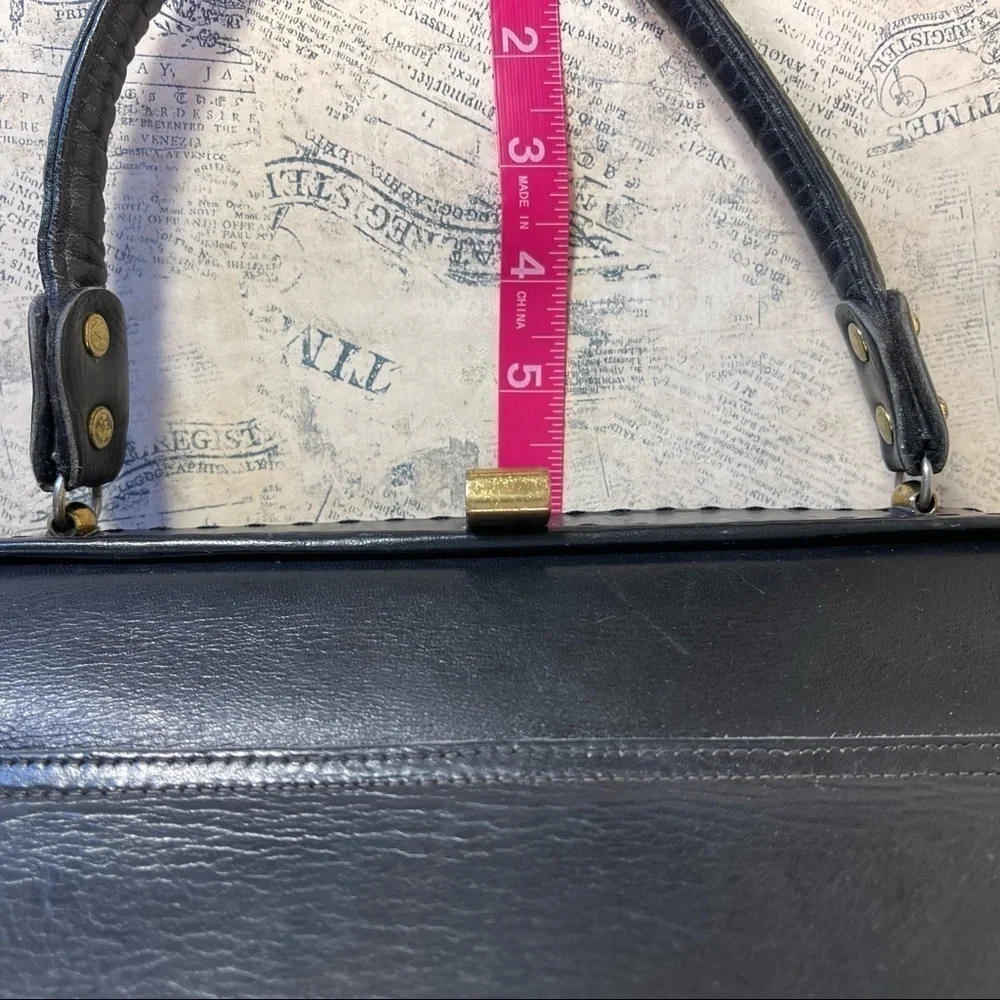 Vintage Ronay for Joseph Magnin Store Handbag Leather Purse Retro Structured Bag